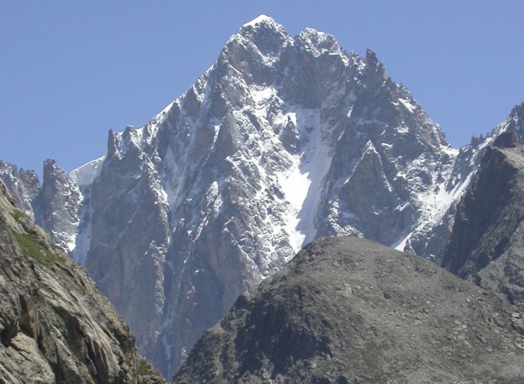 East Face of Barre des Ecrins ( 4102 metres ) in the French Alps
