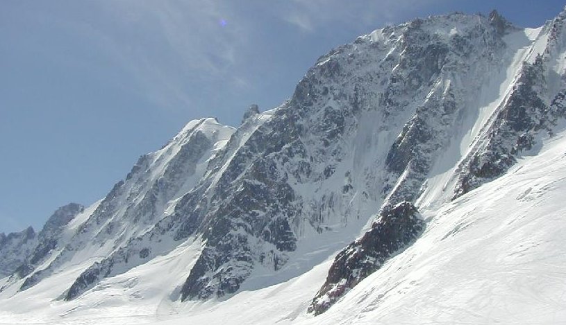 North Face of Les Droites ( 4000 metres ) in the Mont Blanc Massif