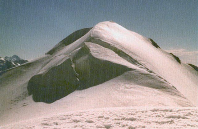 summit cone of Balmhorn in the Bernese Oberlands of Switzerland
