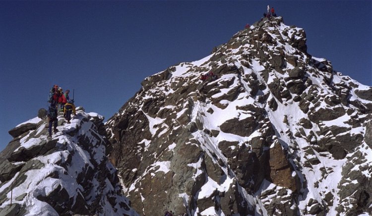 Climbing Summit Ridge of the Gross Glockner - highest mountain in Austria