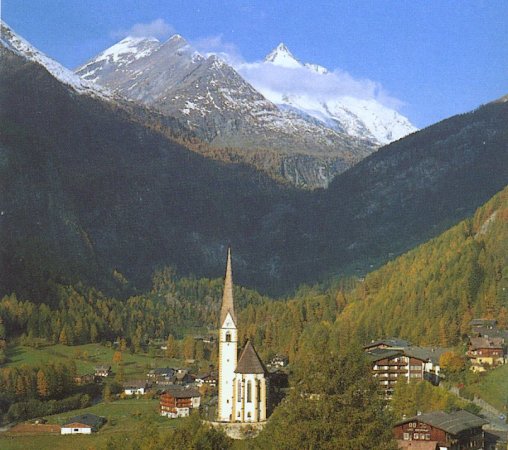 Gross Glockner , 3798 metres, the highest peak in Austria from Heiligenblut