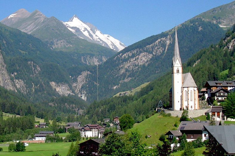 Gross Glockner , 3798 metres, the highest peak in Austria from Heiligenblut