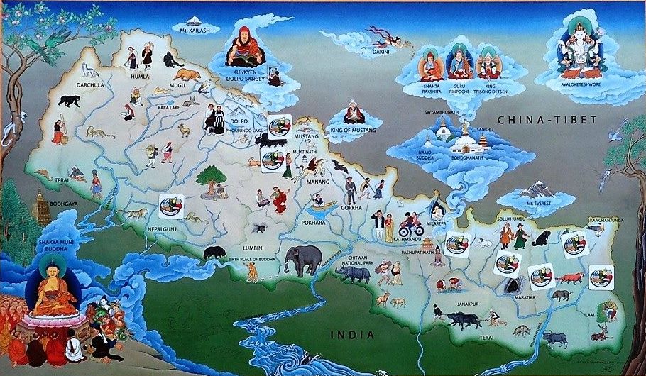 Tourism Map of Nepal