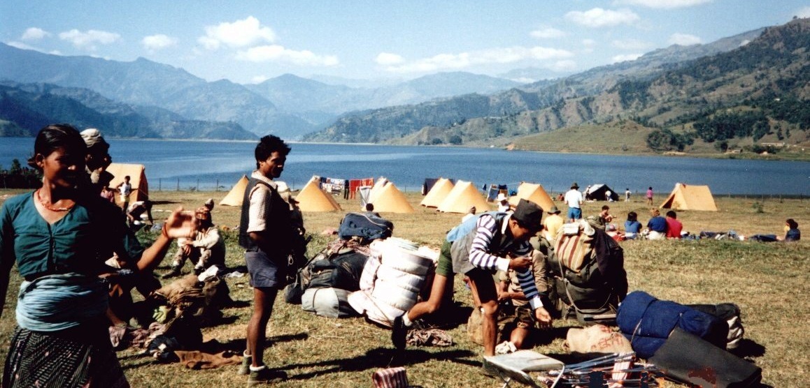 Campsite at Phewa Tal in Pokhara