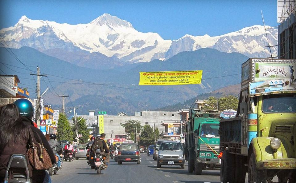Annapurna Himal ( AIV and AII ) and Lamjung Himal from Pokhara