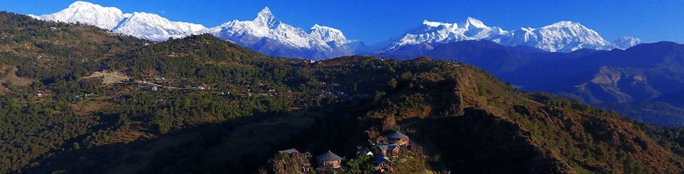 Annapurna Himal, Macchapucchre ( Fishtail Mountain ) and Lamjung Himal