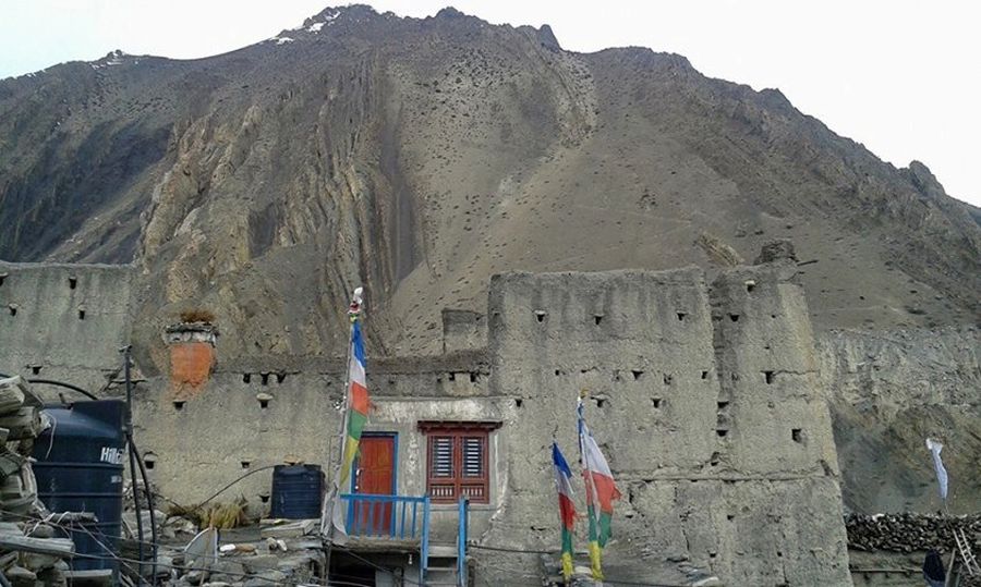 Gompa ( Buddhist Monastery ) at Kagbeni in Upper Kali Gandaki Valley