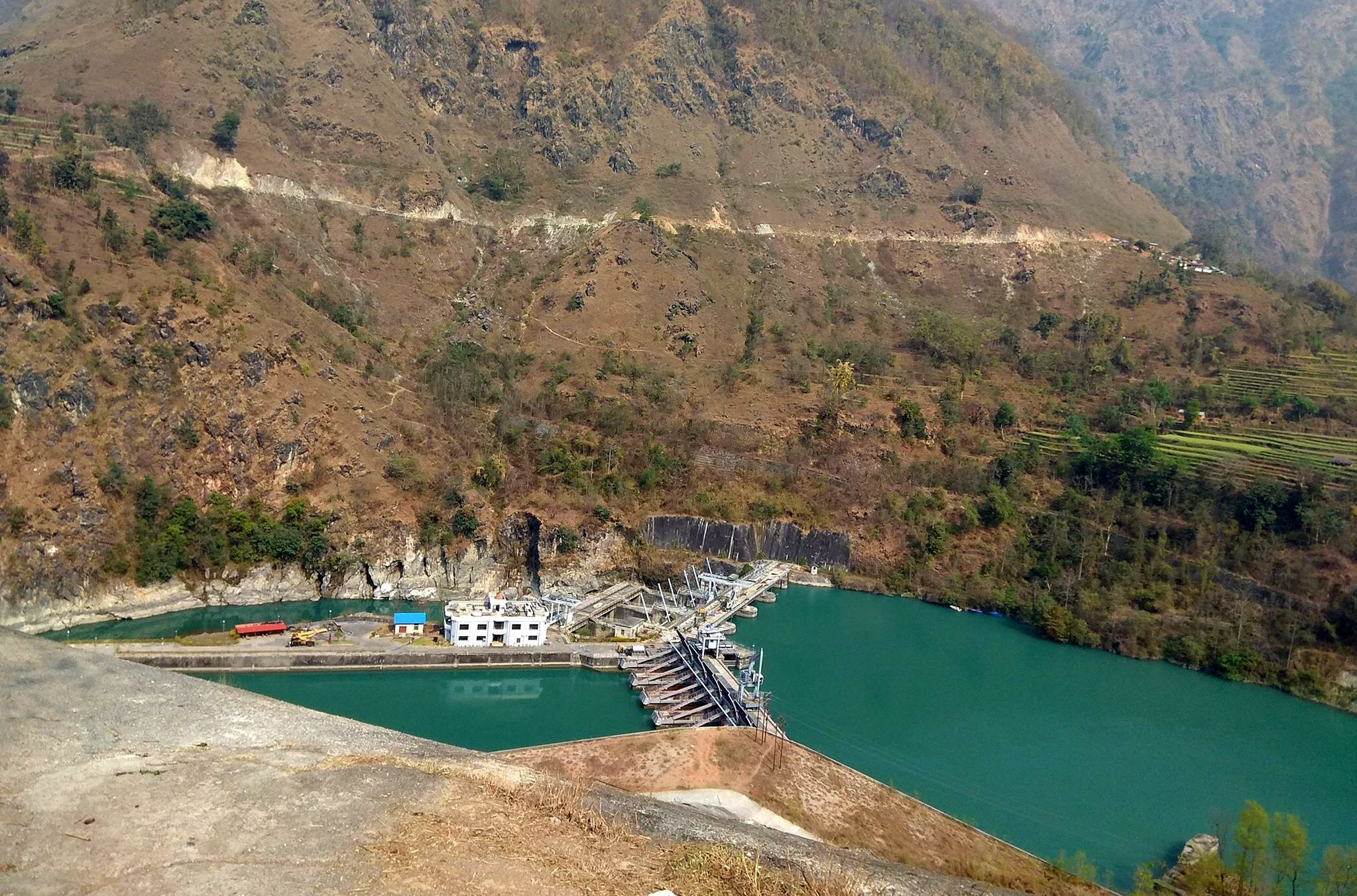 Hydro electric power station on Marsayangdi River