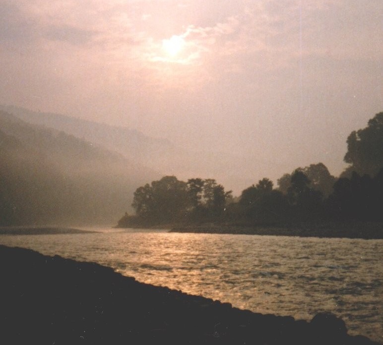 Sunset on Arun River