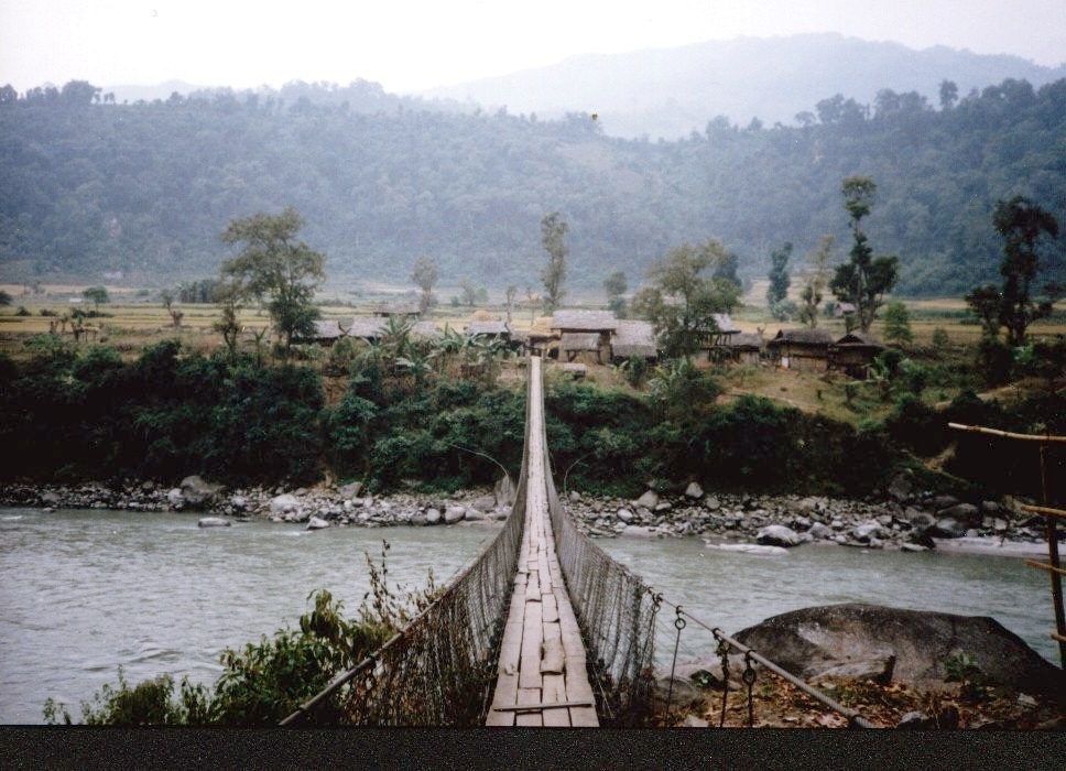 Suspension Toll Bridge across the Arun River