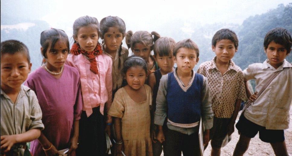Nepalese Chetri Schoolchildren in Arun Valley