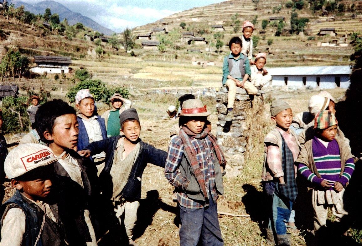 Rai Schoolchildren in Guidel Village