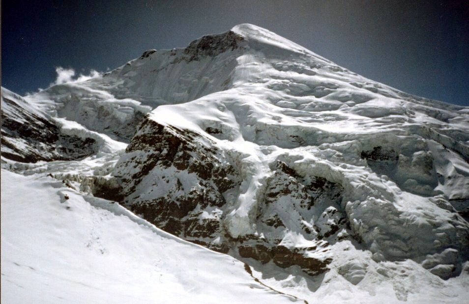 Tukuche Peak on ascent to French ( Col ) Pass from the Base Camp of Mount Dhaulagiri