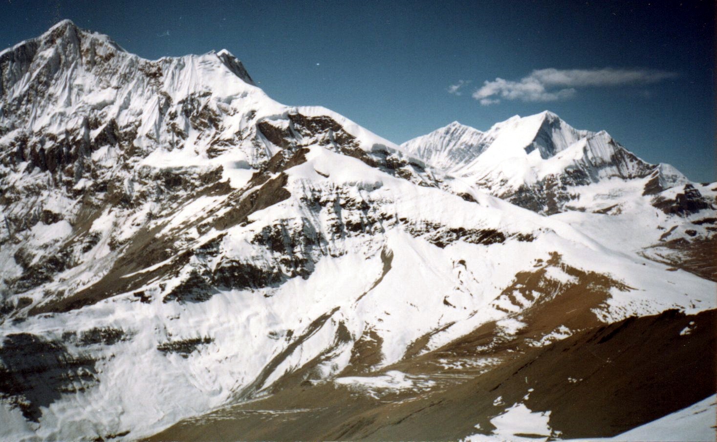 Tukuche Peak and Dhaulagiris II, III and V from Thapa Peak