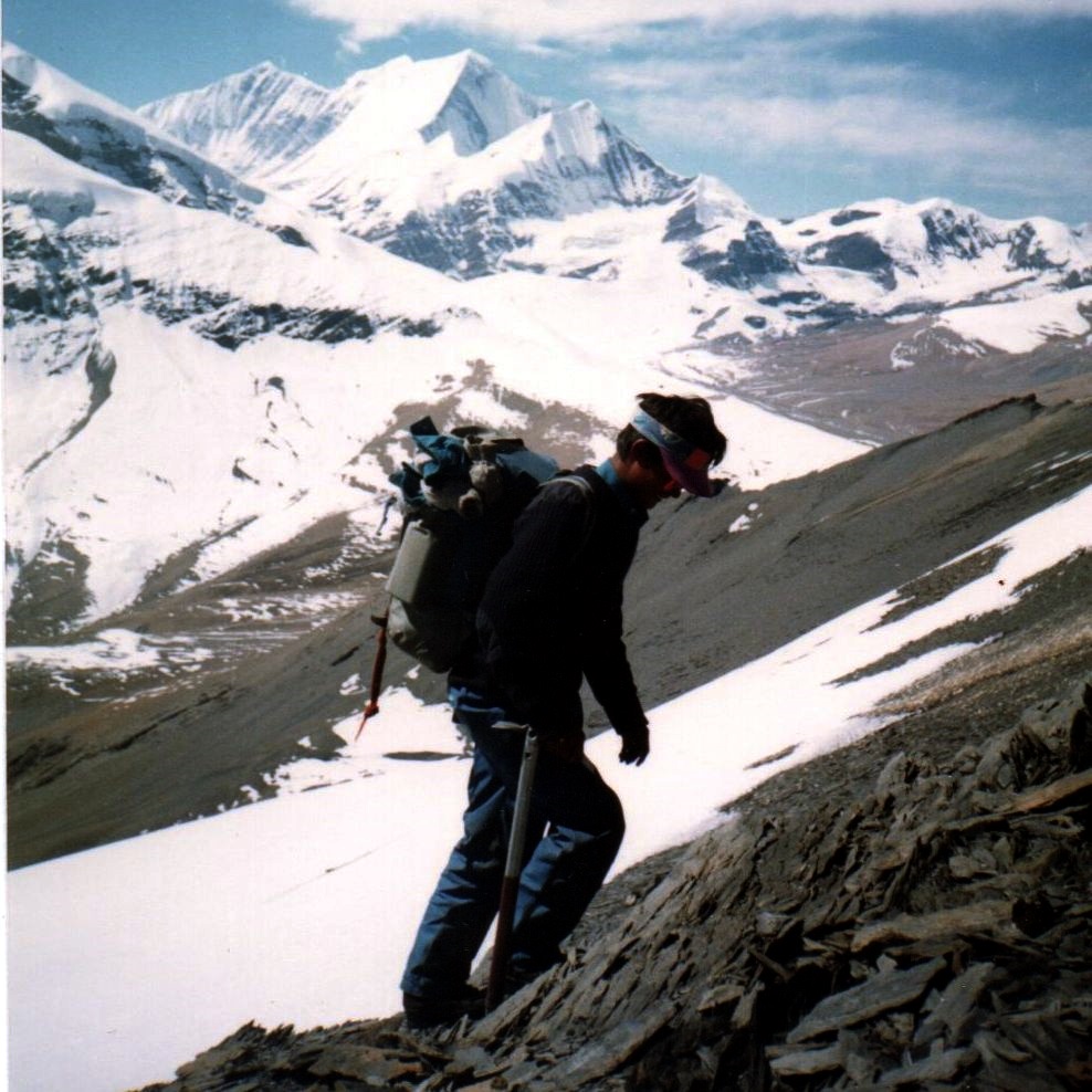 Dhaulagiris II,III and V on ascent of Thapa Peak