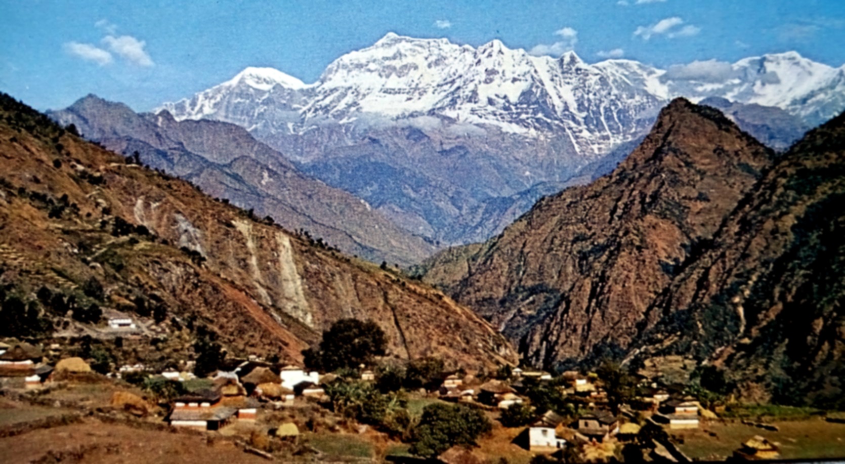 Darapani Village and the Gurja Hima in Dhaulagiri Region of Nepal