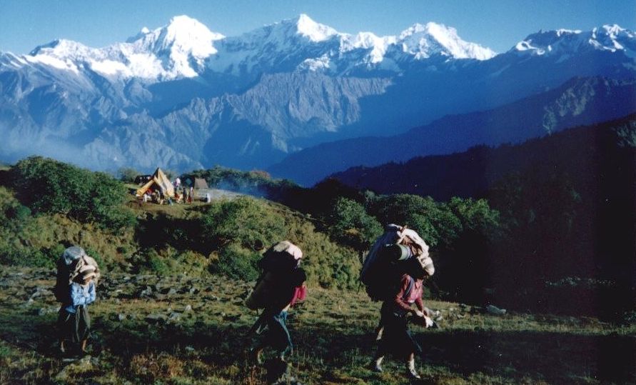 Ganesh Himal from camp on ridge