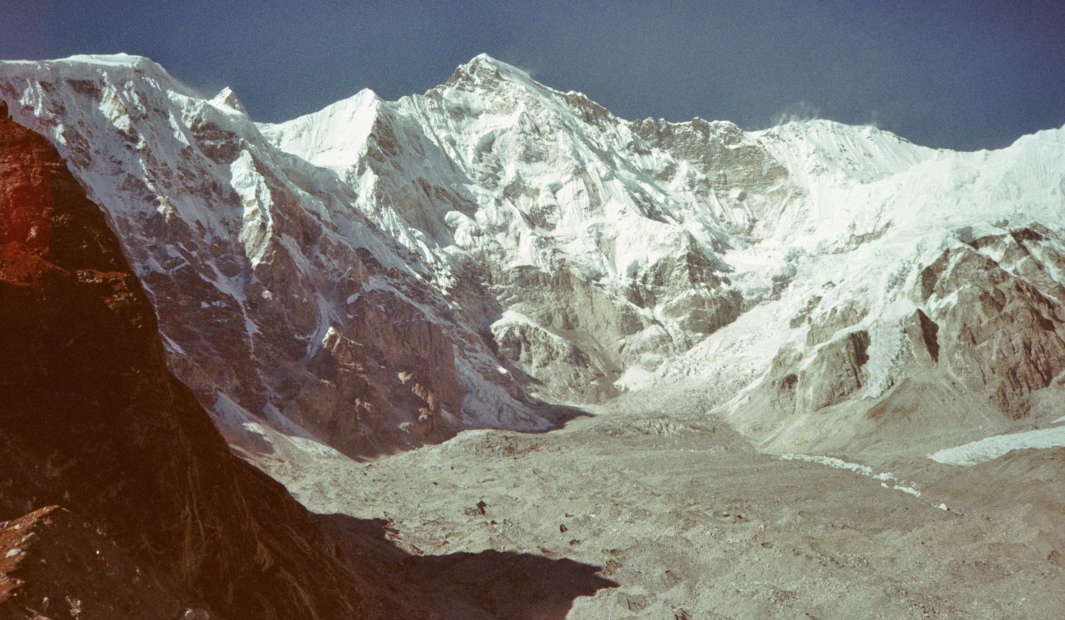 Cho Oyu from above Khumbu Panch Pokhari in the Nepal Himalaya
