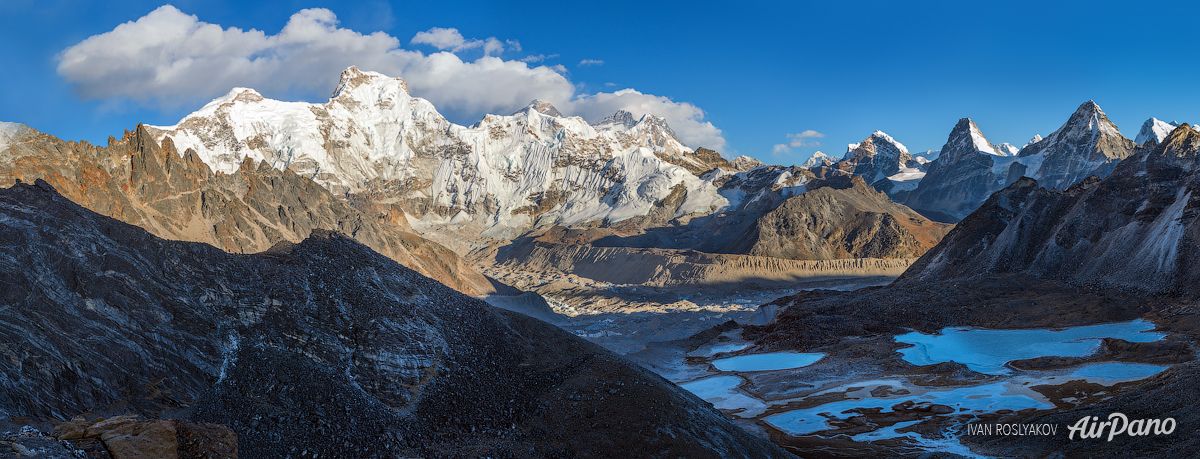 Khumbu Panch Pokhari, Ngozumpa Glacier and Kangchung Shar