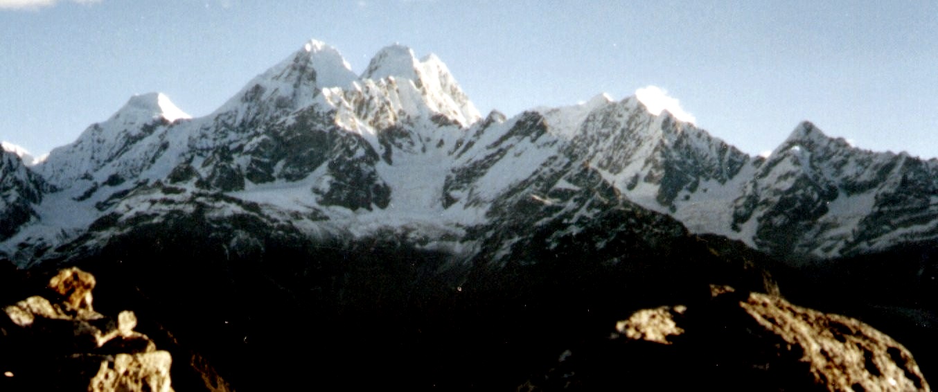 Mt. Dorje Lakpa ( 6988m ) in the Jugal Himal from above Panch Pokhari