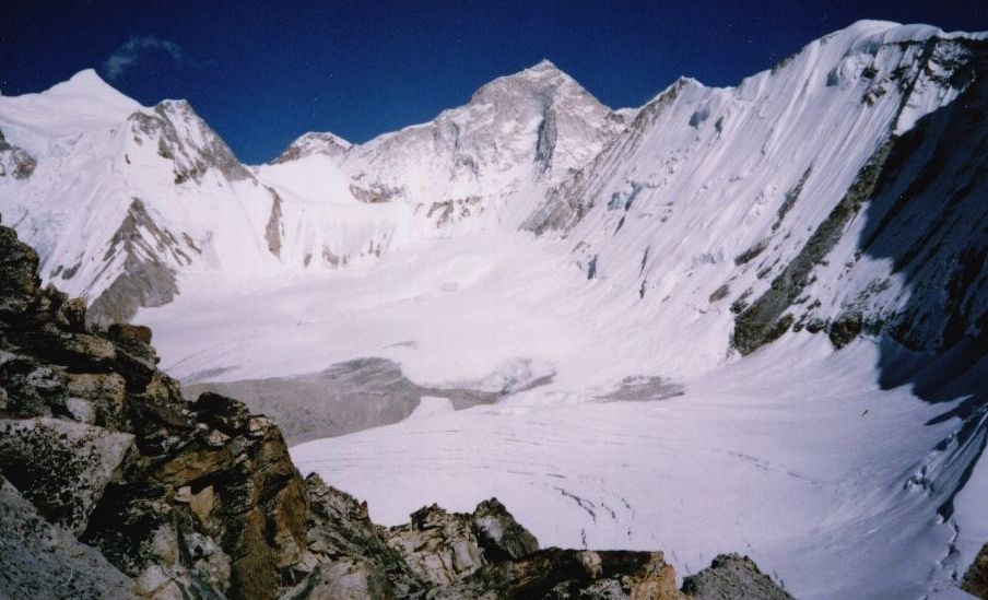 Mt.Makalu and West Col from Rock Peak above Hongu Valley
