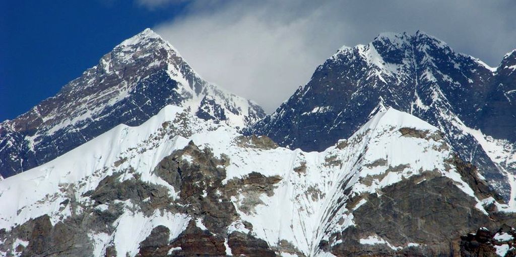 Everest and Lhotse from Mera Peak