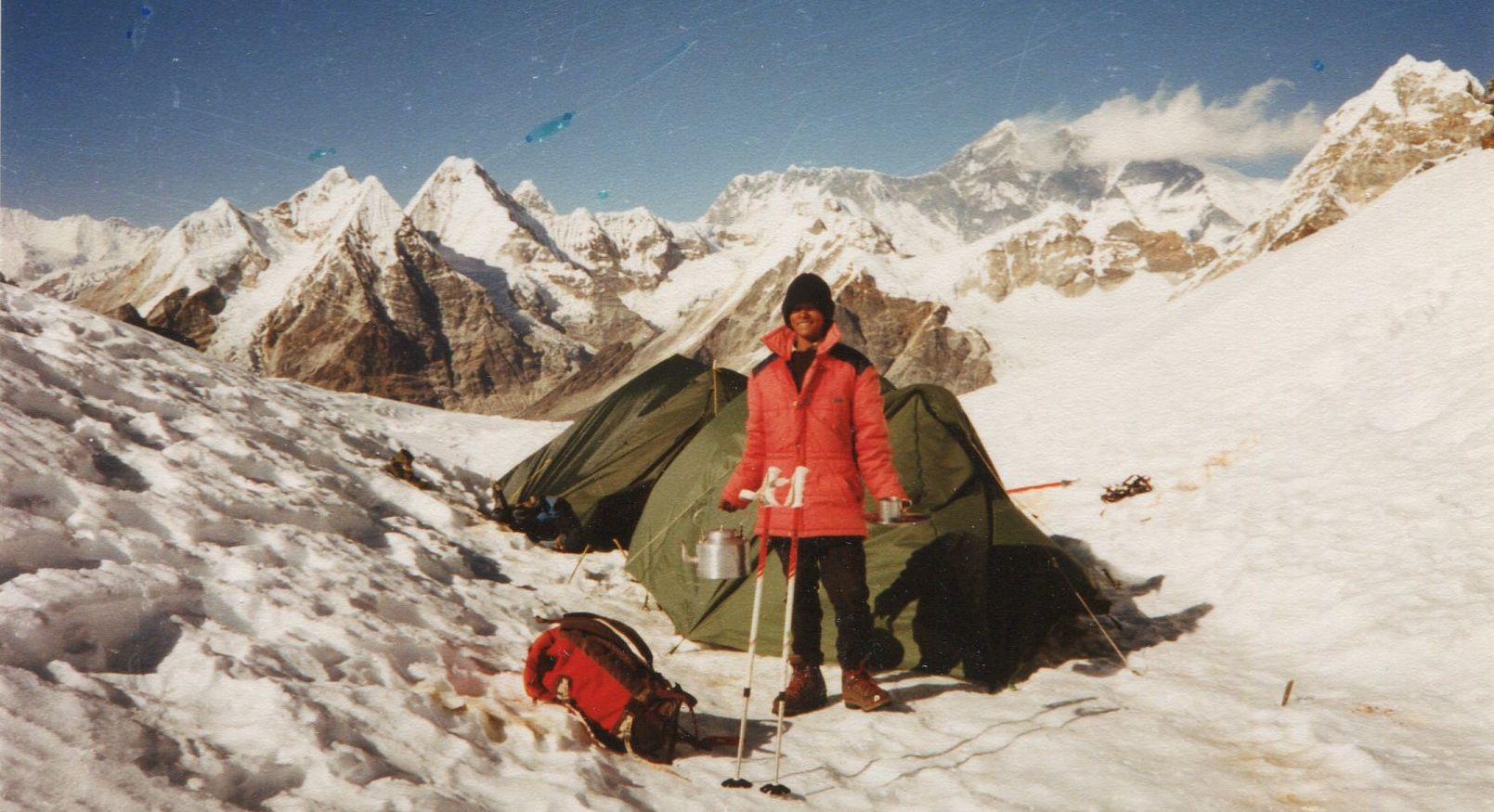 Everest from High Camp on Mera Peak
