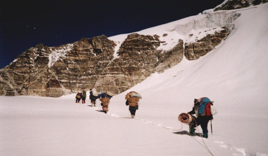 Ascent of Upper Balephi Glacier to Tilman's Pass in the Jugal Himal