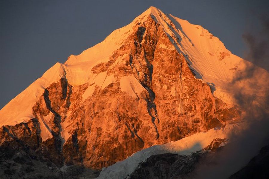 Sunset on Dorje Lakpa in the Jugal Himal