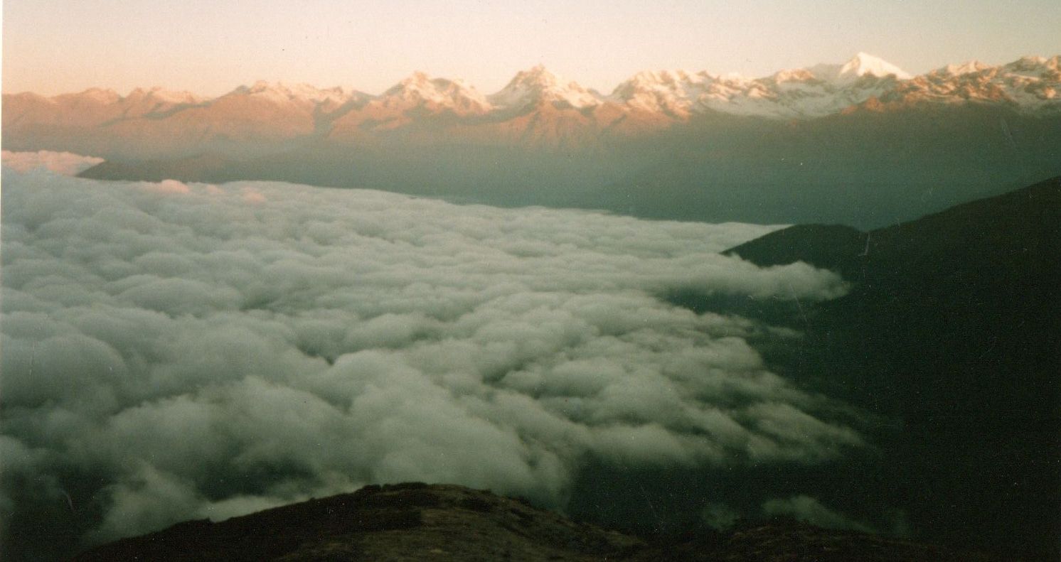 The Langtang Himal from campsite on ridge to Nosempati