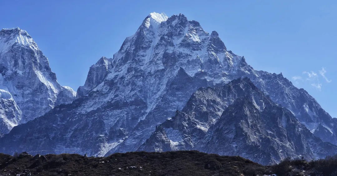 Khabur ( 6332m ) from Kambachen in the Ghunsa Khola Valley