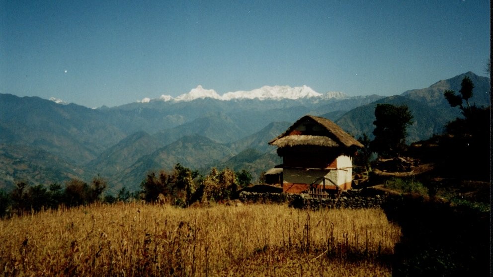 Kangchenjunga and Jannu at trek start