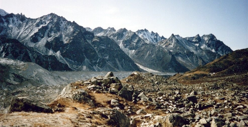 Yalung Glacier on descent from Oktang