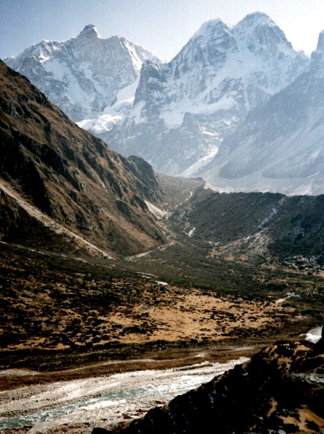 Mount Jannu ( Khumbakharna ) and Sobithongie from Kambachen in the Ghunsa Khola Valley on the North Side of Mount Kangchenjunga