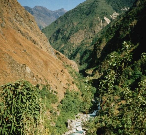 Ghunsa Khola Valley on descent to Sakathun