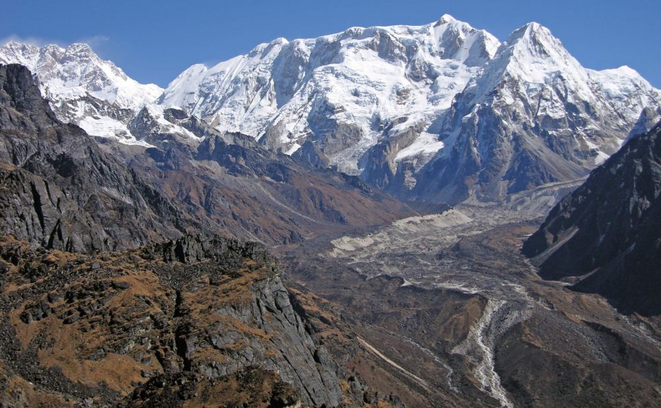 Yalung Glacier and Kabru and Ratong on ascent to Sinian La