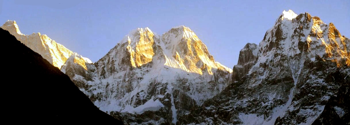 Mount Jannu ( Khumbakarna ) Sobithongie, Phole and Khabur from Kambachen in the Ghunsa Khola Valley