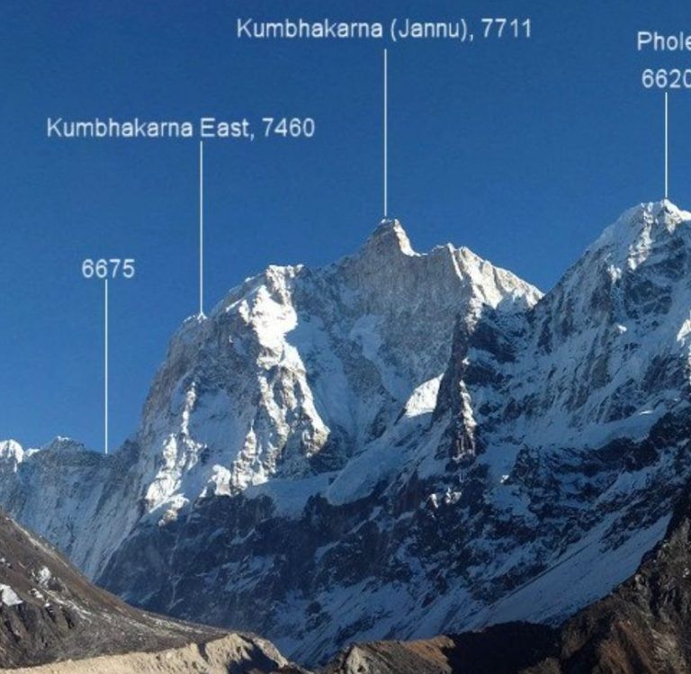 Mount Jannu ( Khumbakarna ) in the Ghunsa Khola Valley