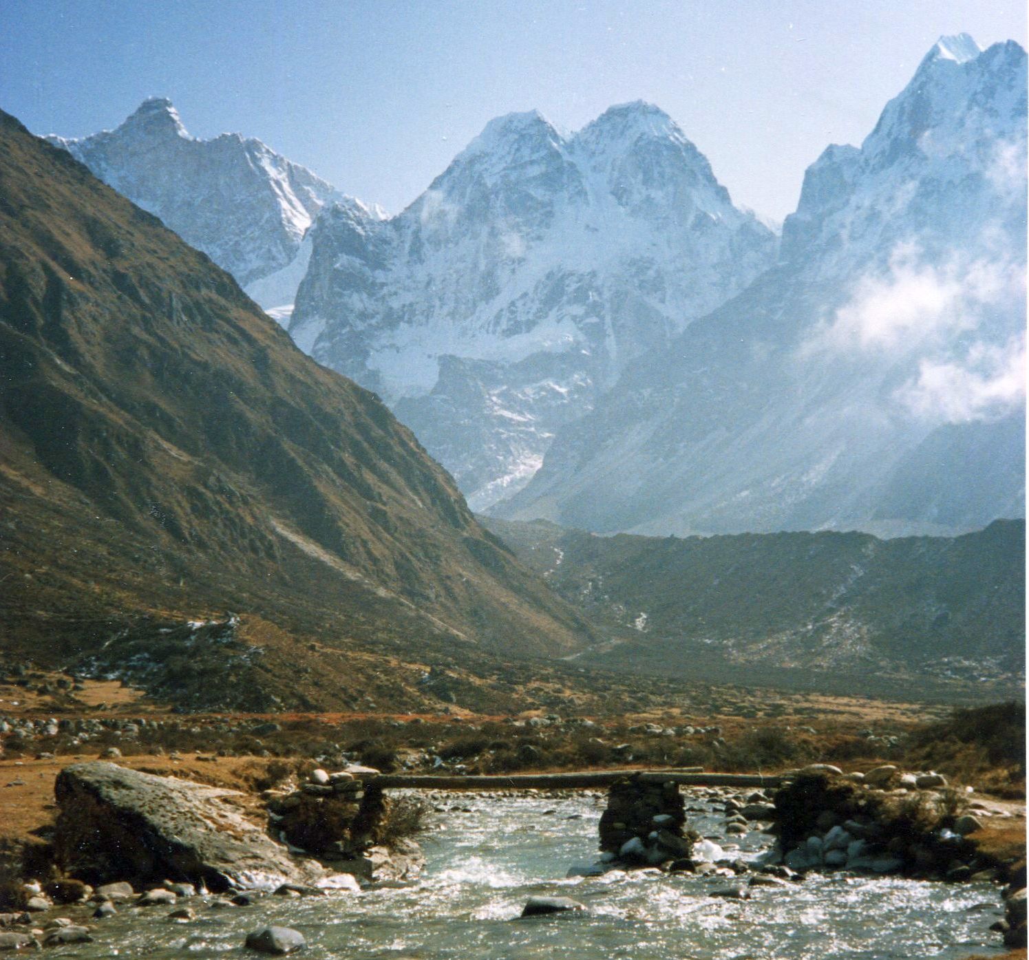 Mount Jannu ( Khumbakharna ) and Sobithongie from Kambachen in the Ghunsa Khola Valley on the North Side of Mount Kangchenjunga