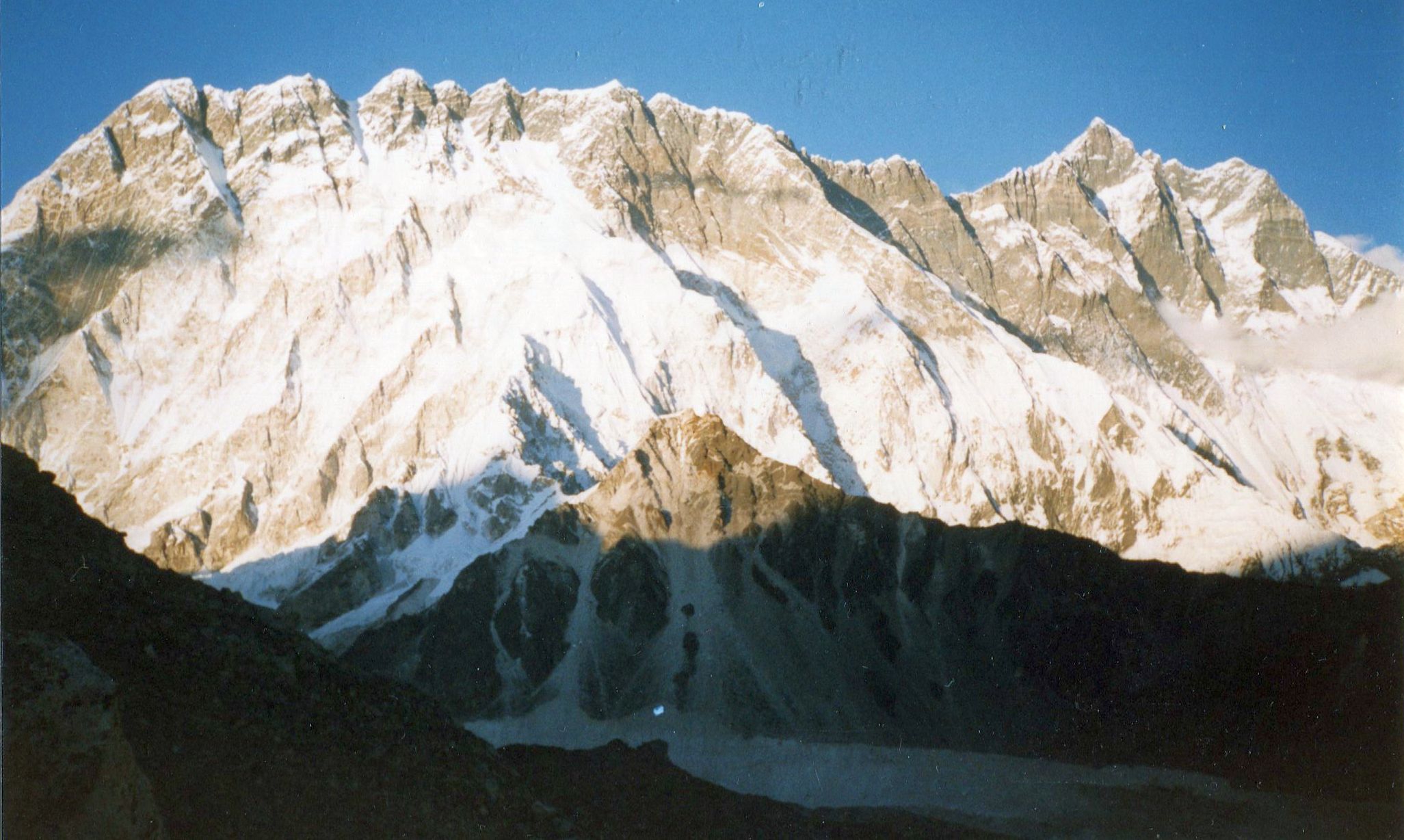 Nuptse-Lhotse Wall from above Chukhung in the Imja Khola Valley