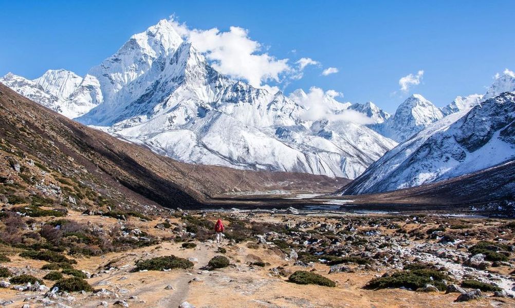 Ama Dablam on descent from Pheriche from Base Camp of Mount Everest
