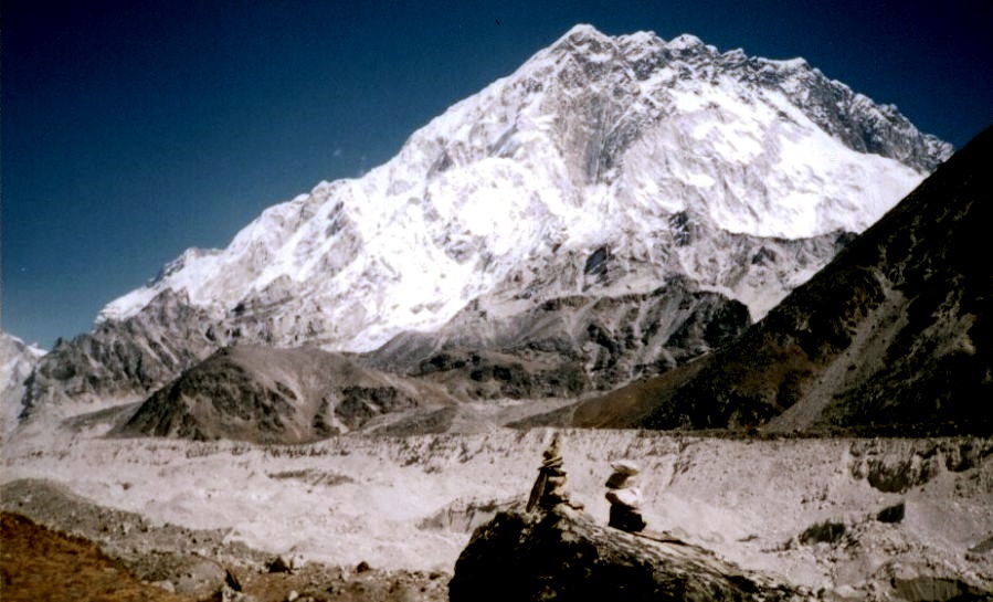 Nuptse above the Khumbu Glacier from Lobuje in the Mount Everest / Khumbu region