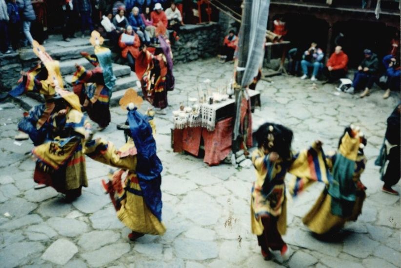 Mani Rimdu Sherpa Festival at Thyangboche Gompa ( Buddhist Monastery )