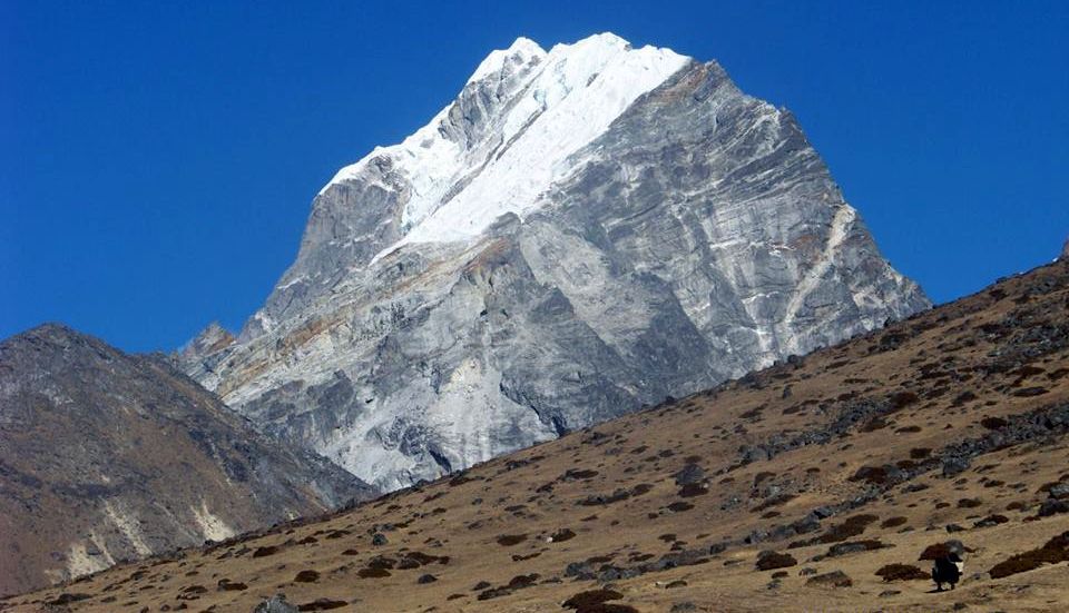 Lobuje East Peak in the Khumbu Region of the Nepal Himalaya