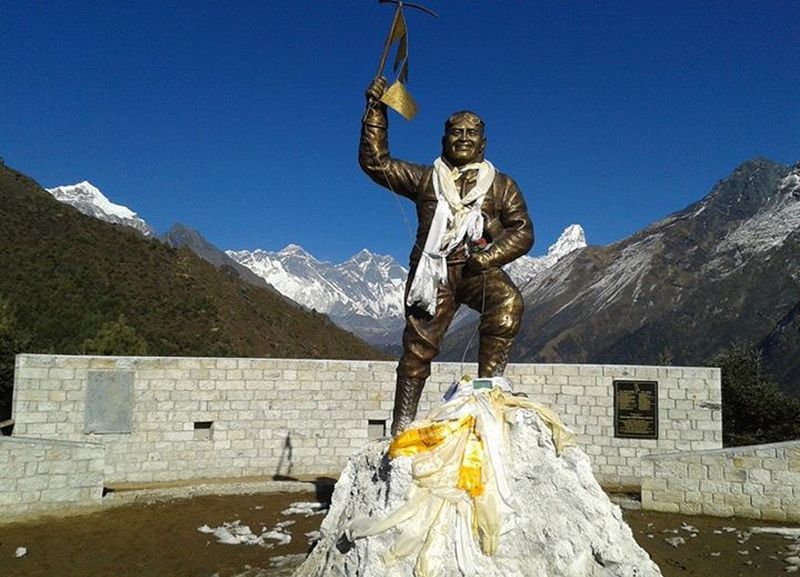 Statue of Tenzing Sherpa at Namche Bazaar