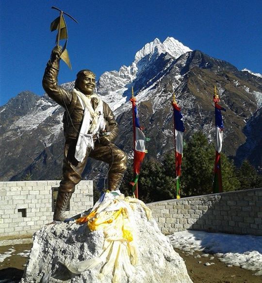Statue of Tenzing Sherpa at Namche Bazaar