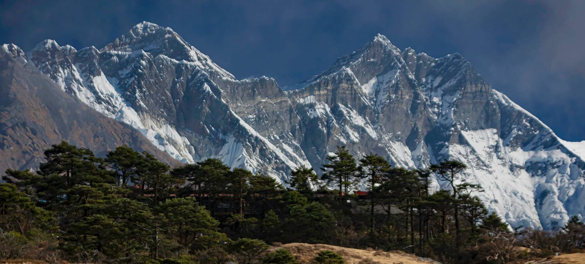 Nuptse, Everest, Lhotse from Thyangboche