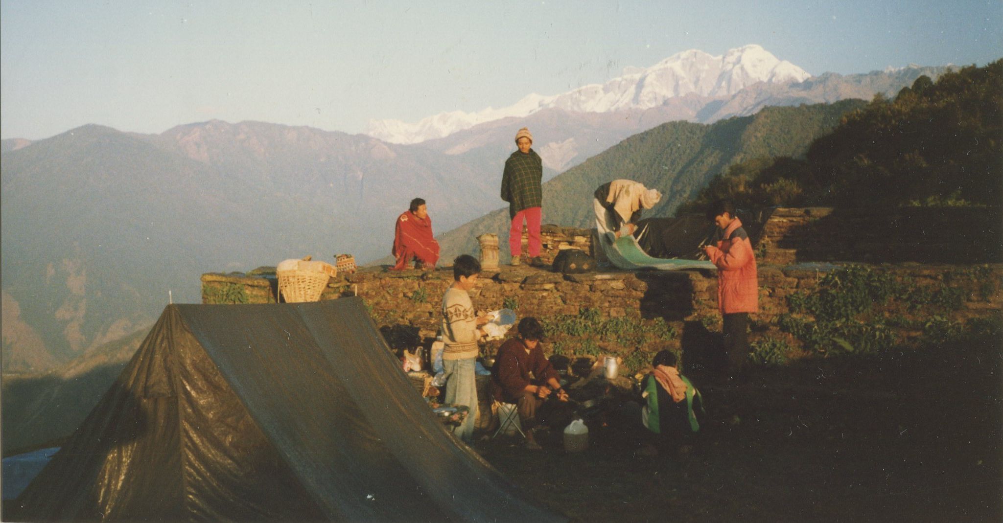 Sunrise at Ganpokhara beneath the Lamjung Himal