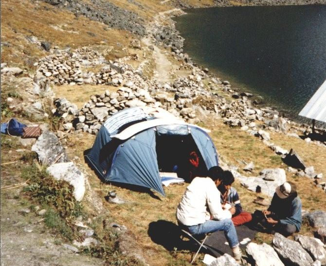 Camp at Gosaikund before Laurebina Pass