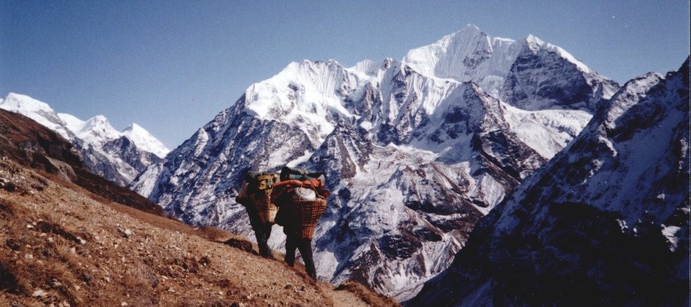 Ganshempo ( Fluted Peak ) in Langtang Valley on route to Yala